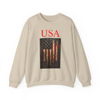 Patriotic Eagle Sweatshirt, USA Flag Crewneck, Unisex Casual Wear, Independence Day Outfit, All-American Style, Gifts for Veterans - 250 USA Celebration