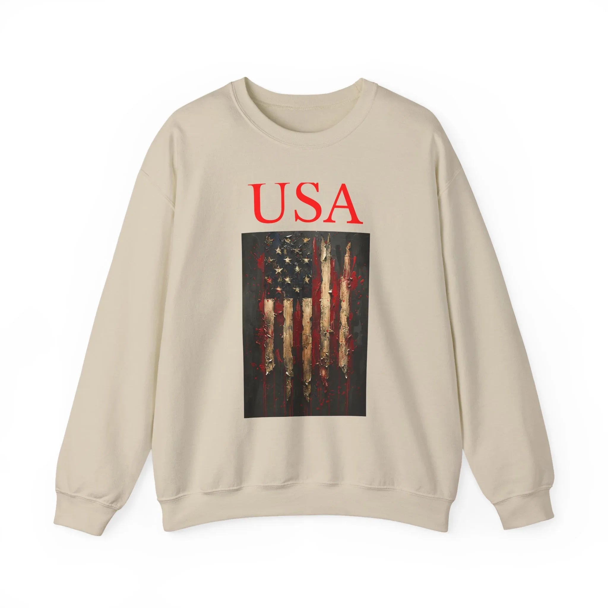 Patriotic Eagle Sweatshirt, USA Flag Crewneck, Unisex Casual Wear, Independence Day Outfit, All-American Style, Gifts for Veterans - 250 USA Celebration