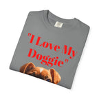 Cute French Bulldog Puppy Holding Red Heart T-shirt | Dog Lover Cartoon - 250 USA Celebration