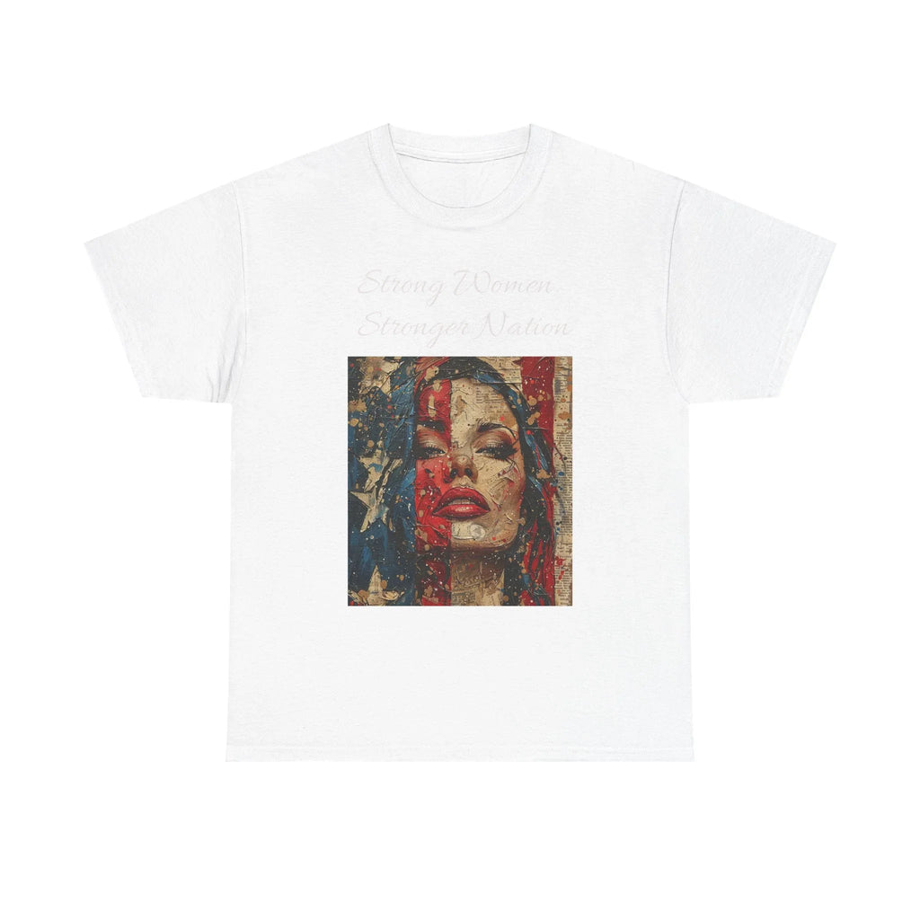 Stylish Retro-Printed Unisex Heavy Cotton Tee, Vintage Art Shirt, Casual Layering Top, Unique Gift for Art Lovers, Relaxed Fit Tee - 250 USA Celebration