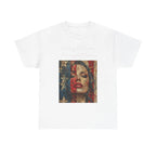 Stylish Retro-Printed Unisex Heavy Cotton Tee, Vintage Art Shirt, Casual Layering Top, Unique Gift for Art Lovers, Relaxed Fit Tee - 250 USA Celebration
