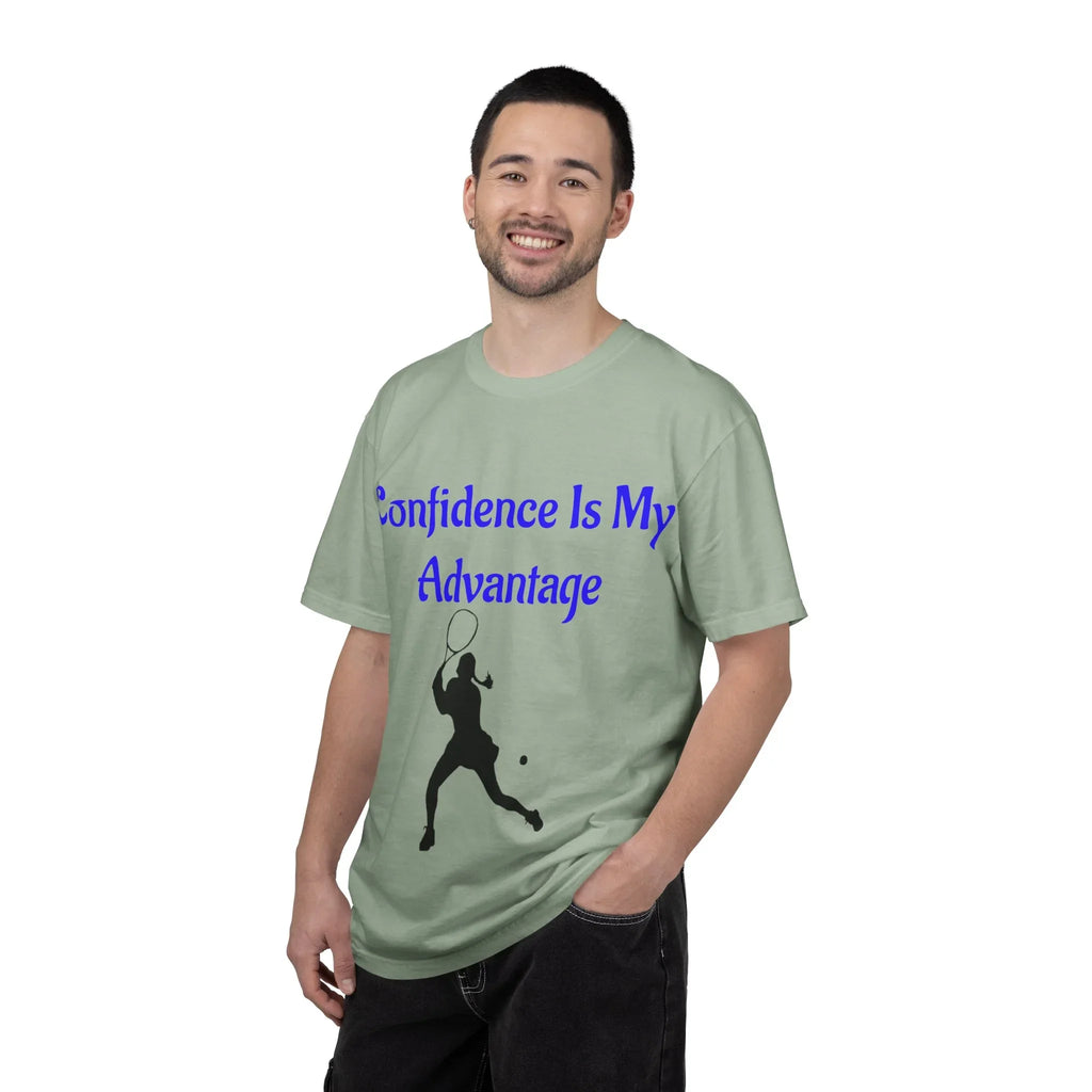 Confidence Is My Advantage Tennis Player T-Shirt | Tennis Quote Tee - 250 USA Celebration