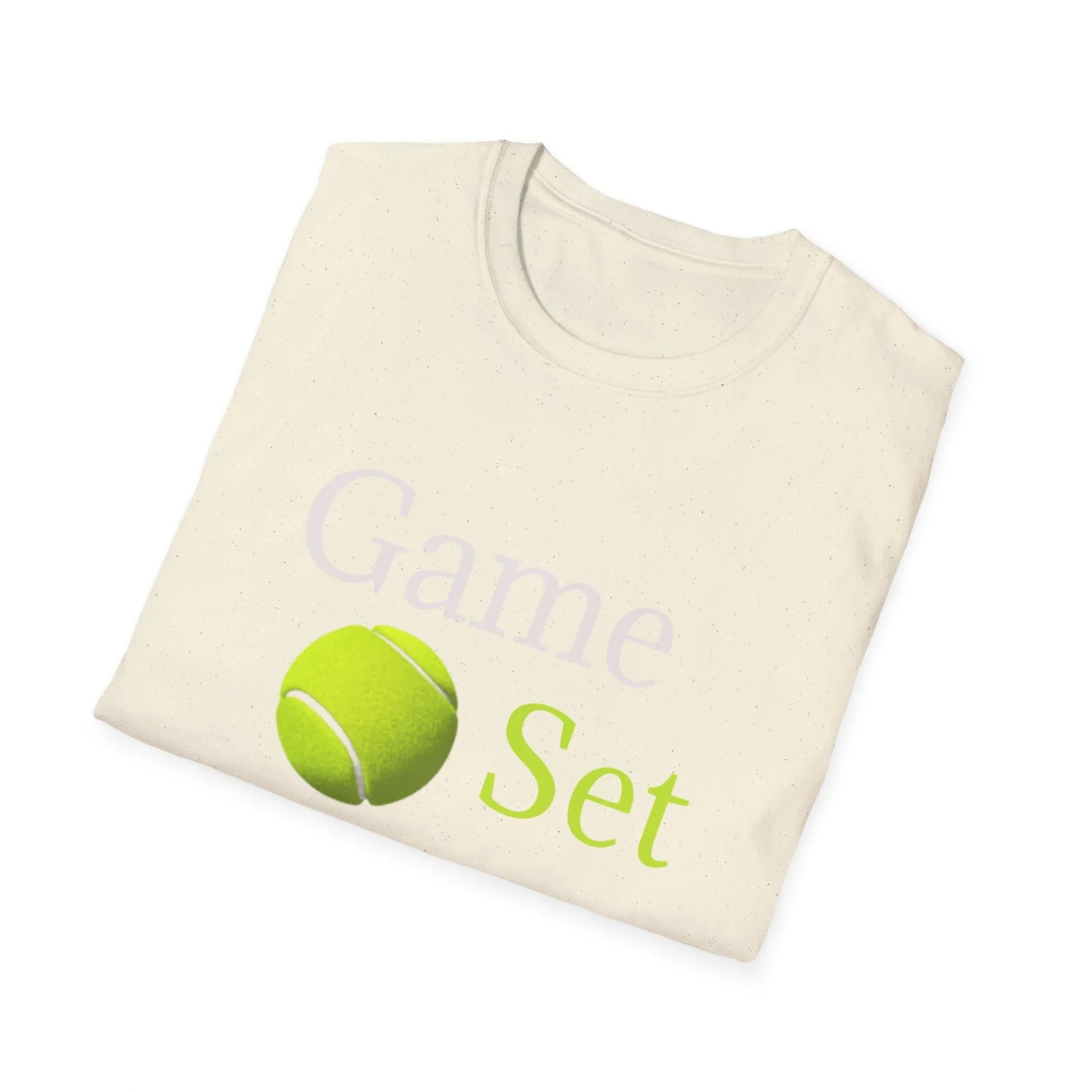 Game Set Match T-Shirt | Tennis Ball Graphic Tee - 250 USA Celebration