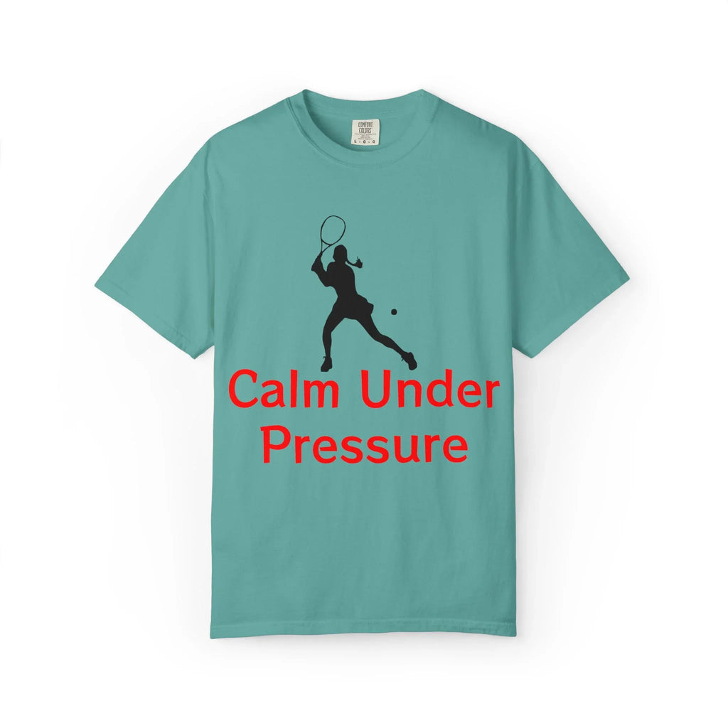 Calm Under Pressure Tennis Player T-shirt | Tennis Graphic Tee - 250 USA Celebration