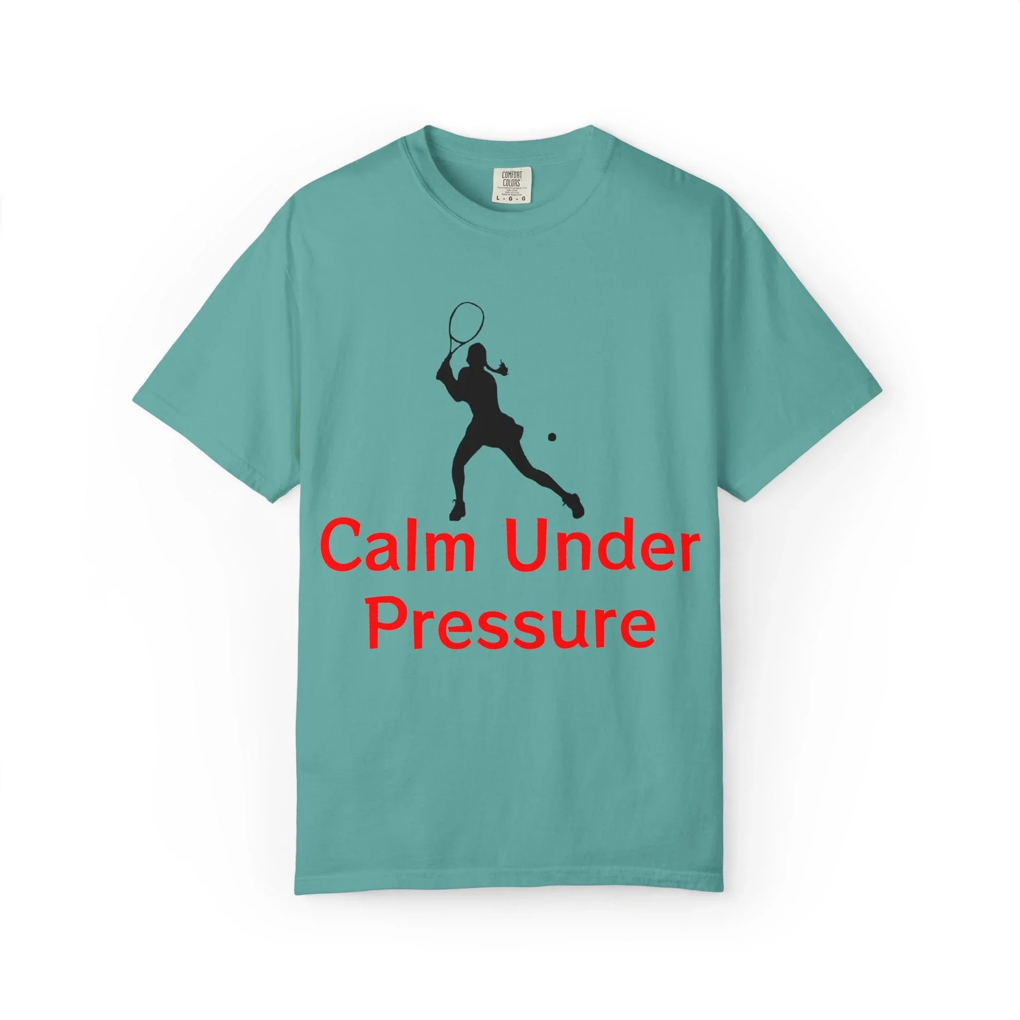 Calm Under Pressure Tennis Player T-shirt | Tennis Graphic Tee - 250 USA Celebration