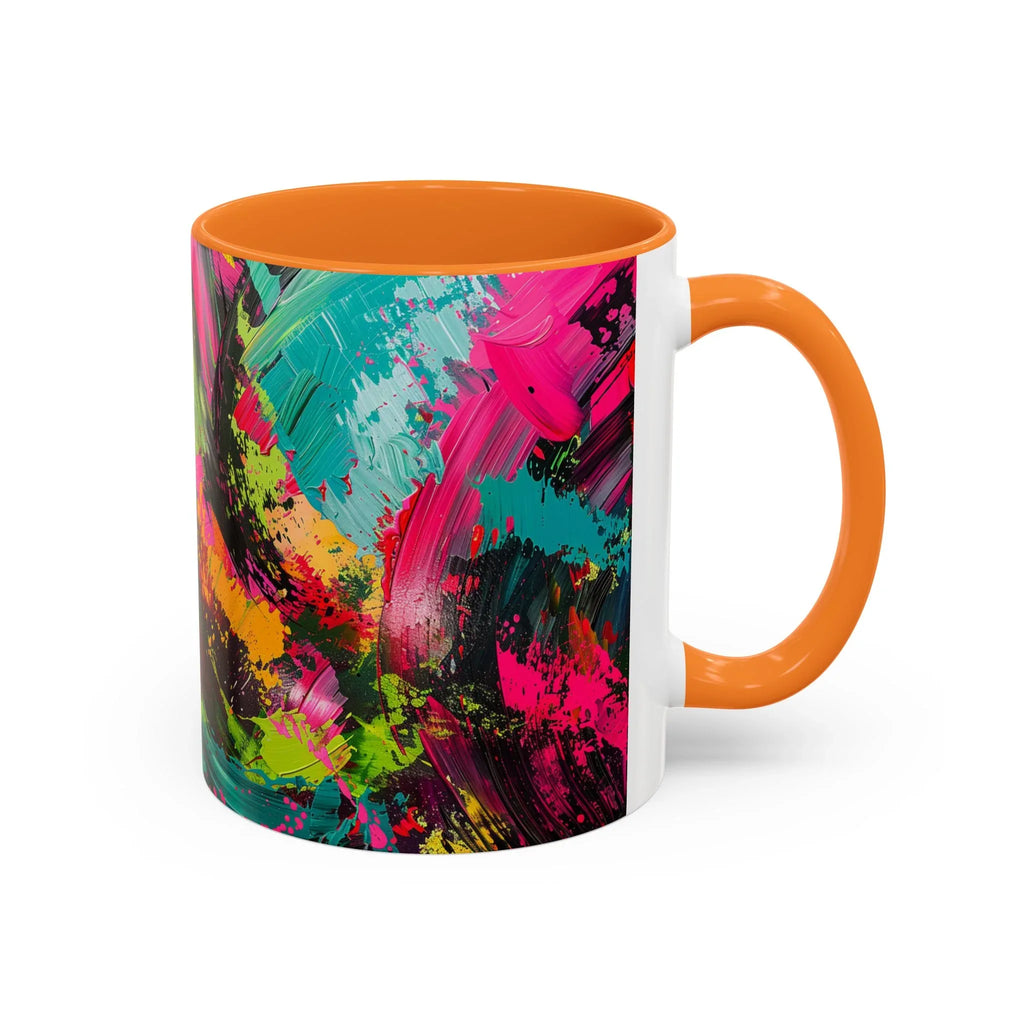 Abstract Colorful Brushstroke Mug | 11oz 15oz Ceramic - 250 USA Celebration