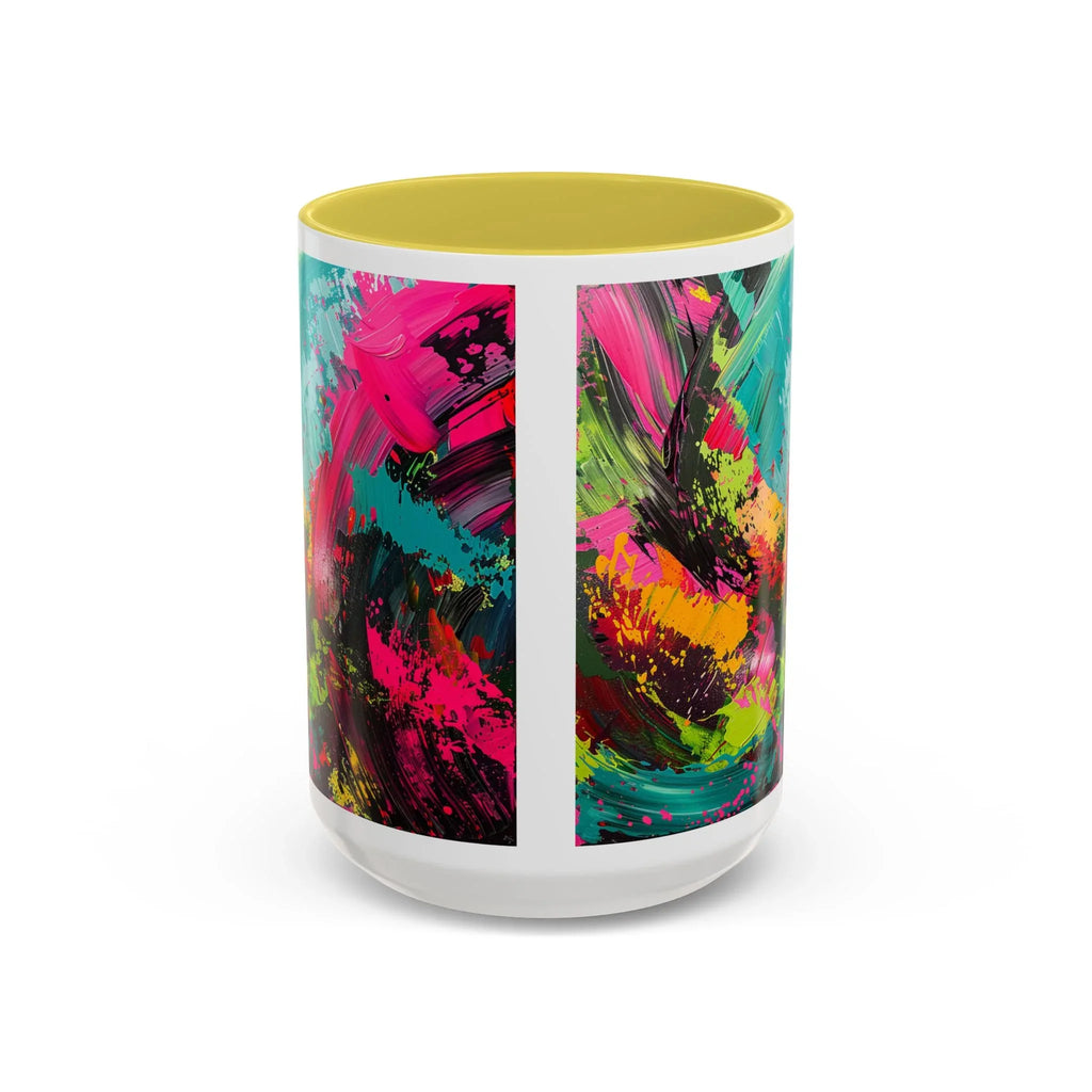 Abstract Colorful Brushstroke Mug | 11oz 15oz Ceramic - 250 USA Celebration