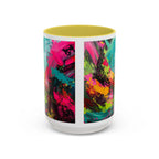 Abstract Colorful Brushstroke Mug | 11oz 15oz Ceramic - 250 USA Celebration