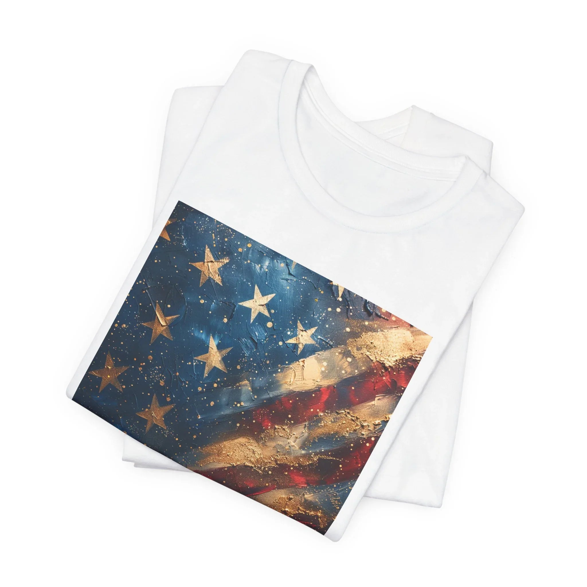 Patriotic Short Sleeve Tee, Unisex Casual Wear, Fourth of July Shirt, Independence Day Gift, Amercan Flag T-Shirt - 250 USA Celebration