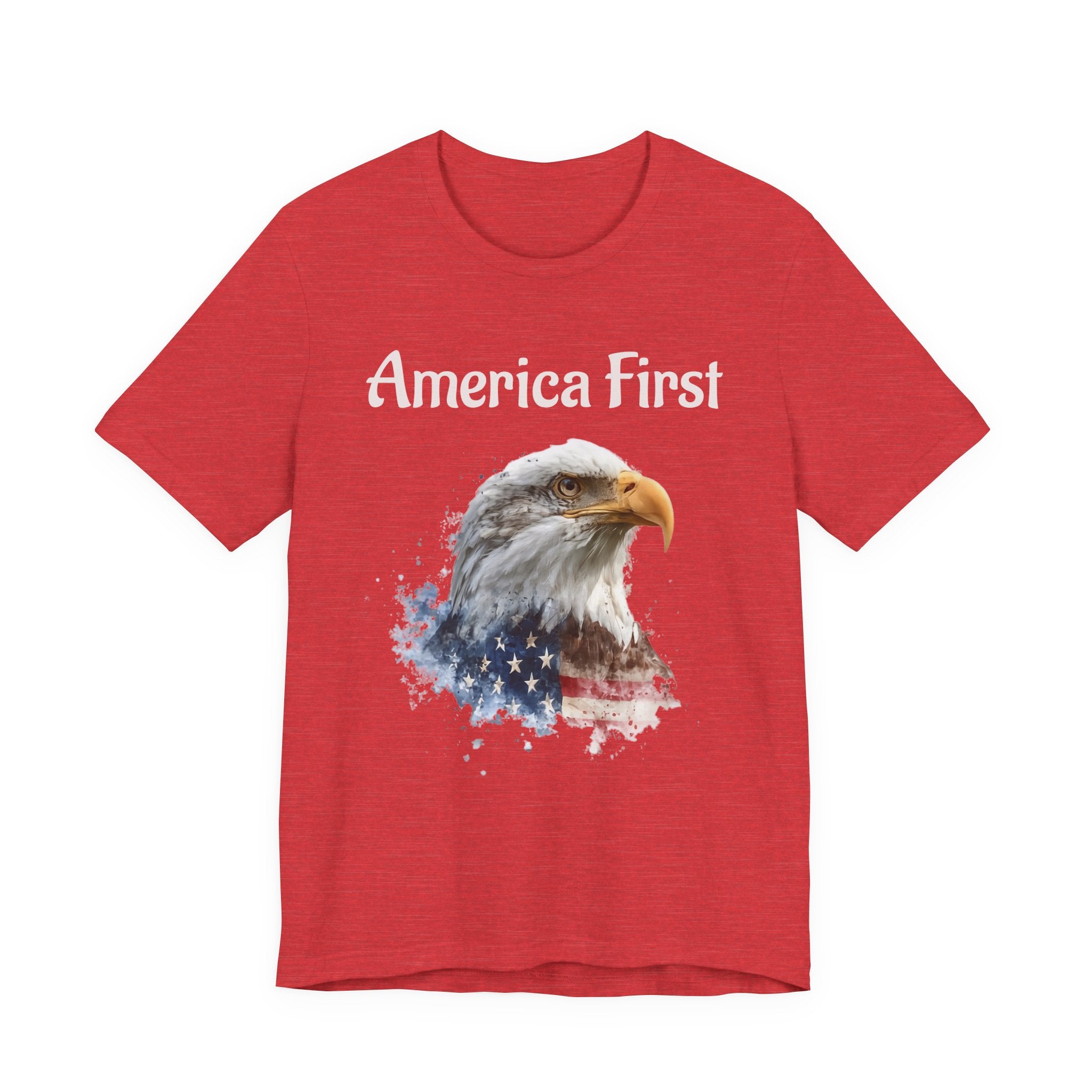 America First Eagle T-Shirt – Patriotic Bald Eagle Tee