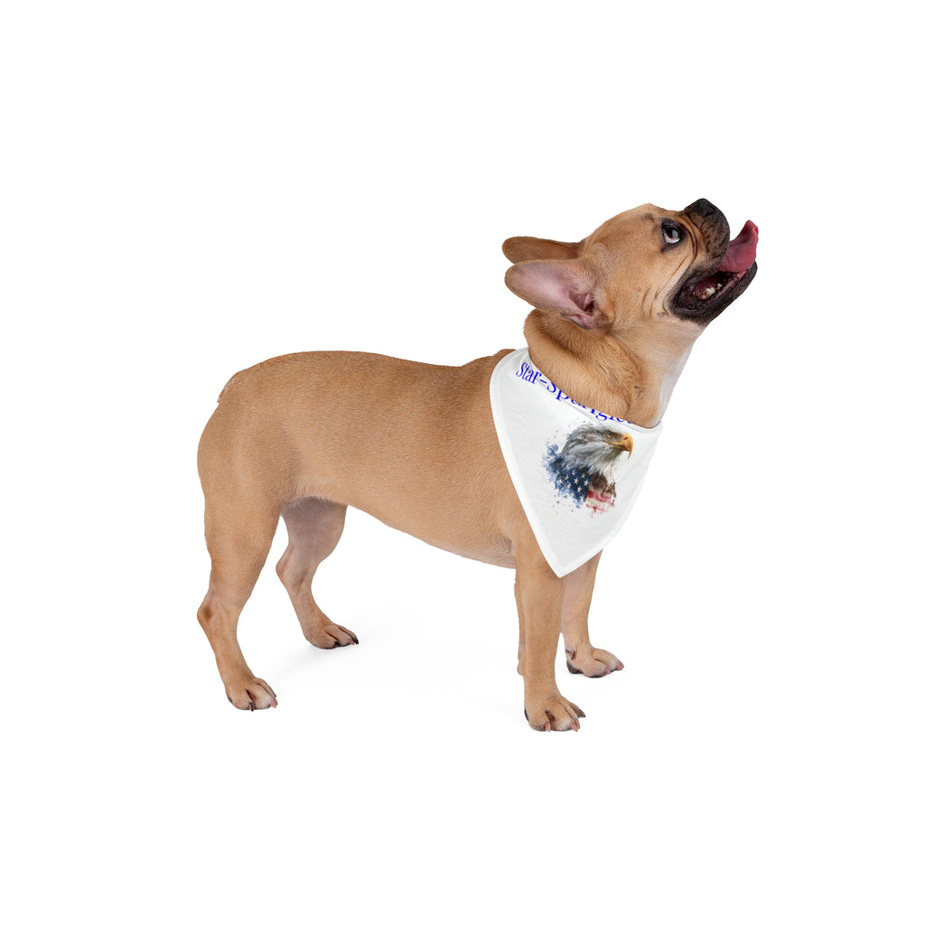 Patriotic Pet Bandana - "Star-Spangled Wagger" Bald Eagle Dog Scarf