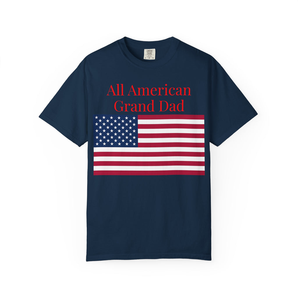 All American Grand Dad T-Shirt — Patriotic Flag Shirt for Grandfathers (Father's Day, 4th of July)