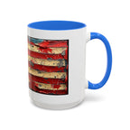 Colorful Mugs (11oz, 15oz), American Flag, Patriotic Flag coffee cup