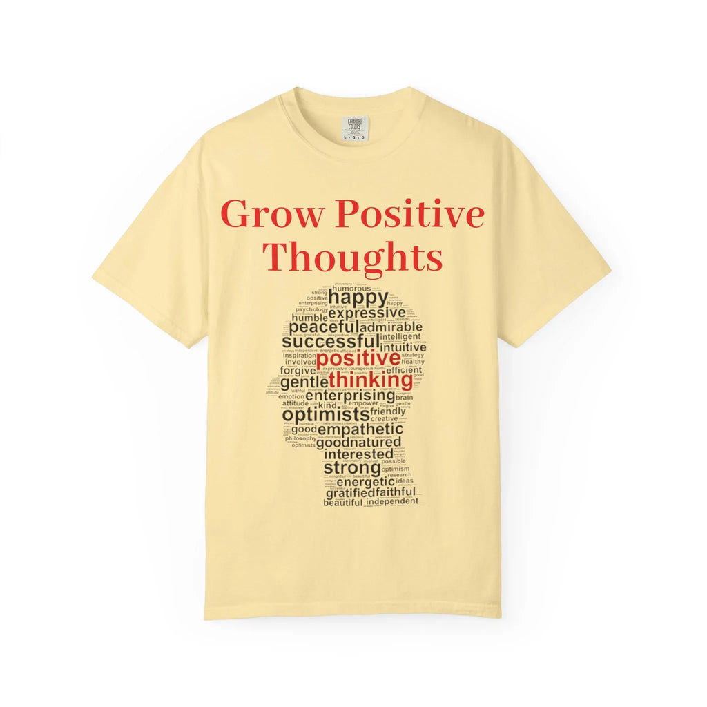Grow Positive Thoughts T-shirt | Positive Word Cloud Mental Health Tee - 250 USA Celebration