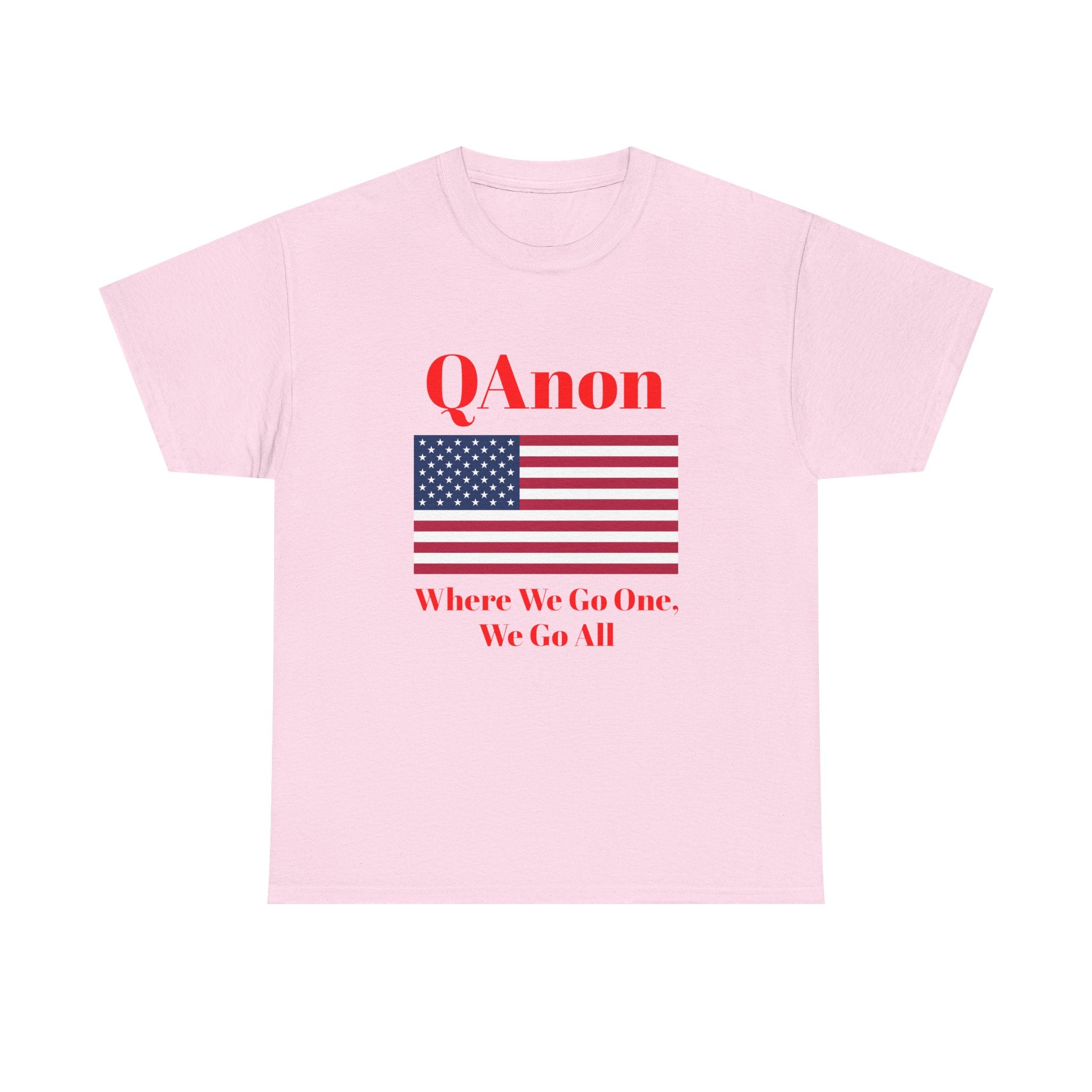 T‑Shirt — QAnon American Flag "Where We Go One, We Go All"