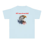Youth T-Shirt — "All American Kid" Bald Eagle Flag Design