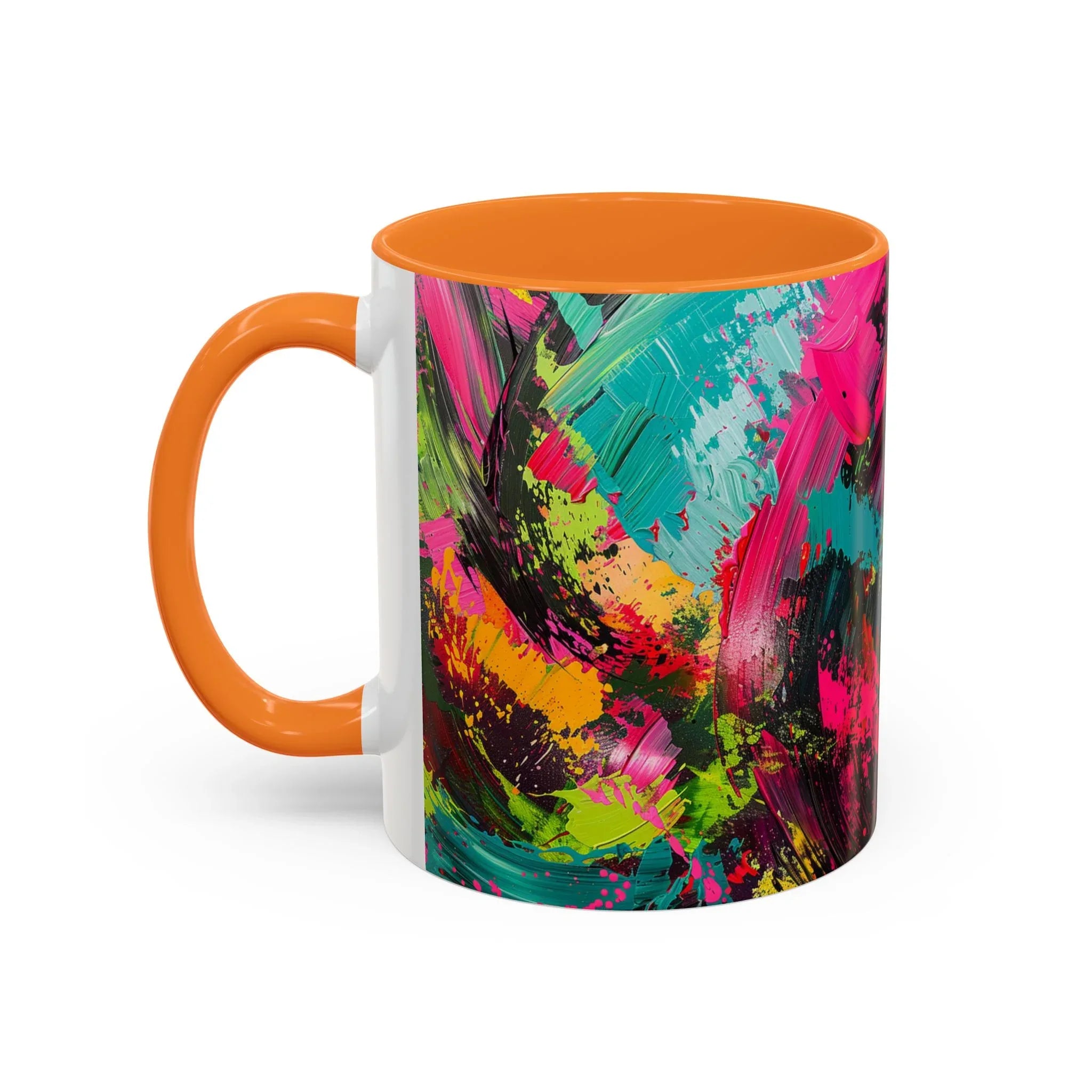 Abstract Colorful Brushstroke Mug | 11oz 15oz Ceramic - 250 USA Celebration