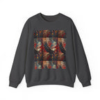 God Bless America Eagle Artwork crewneck sweatshirt | Patriotic eagle collage - 250 USA Celebration