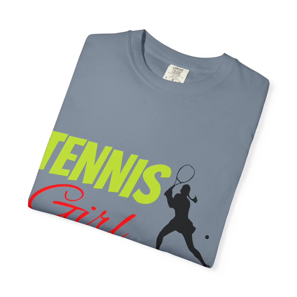 Tennis Girl T-shirt | Tennis Player Silhouette, Sporty Graphic Tee - 250 USA Celebration