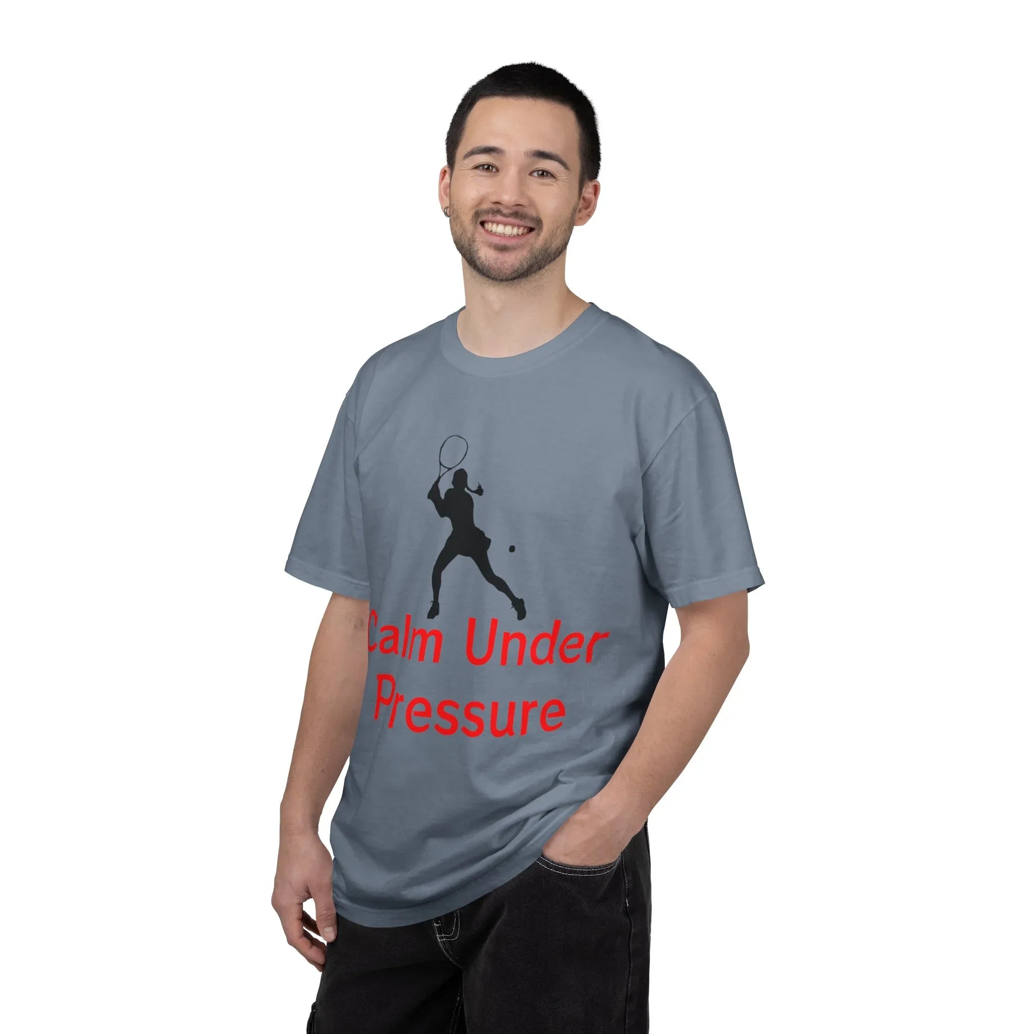 Calm Under Pressure Tennis Player T-shirt | Tennis Graphic Tee - 250 USA Celebration