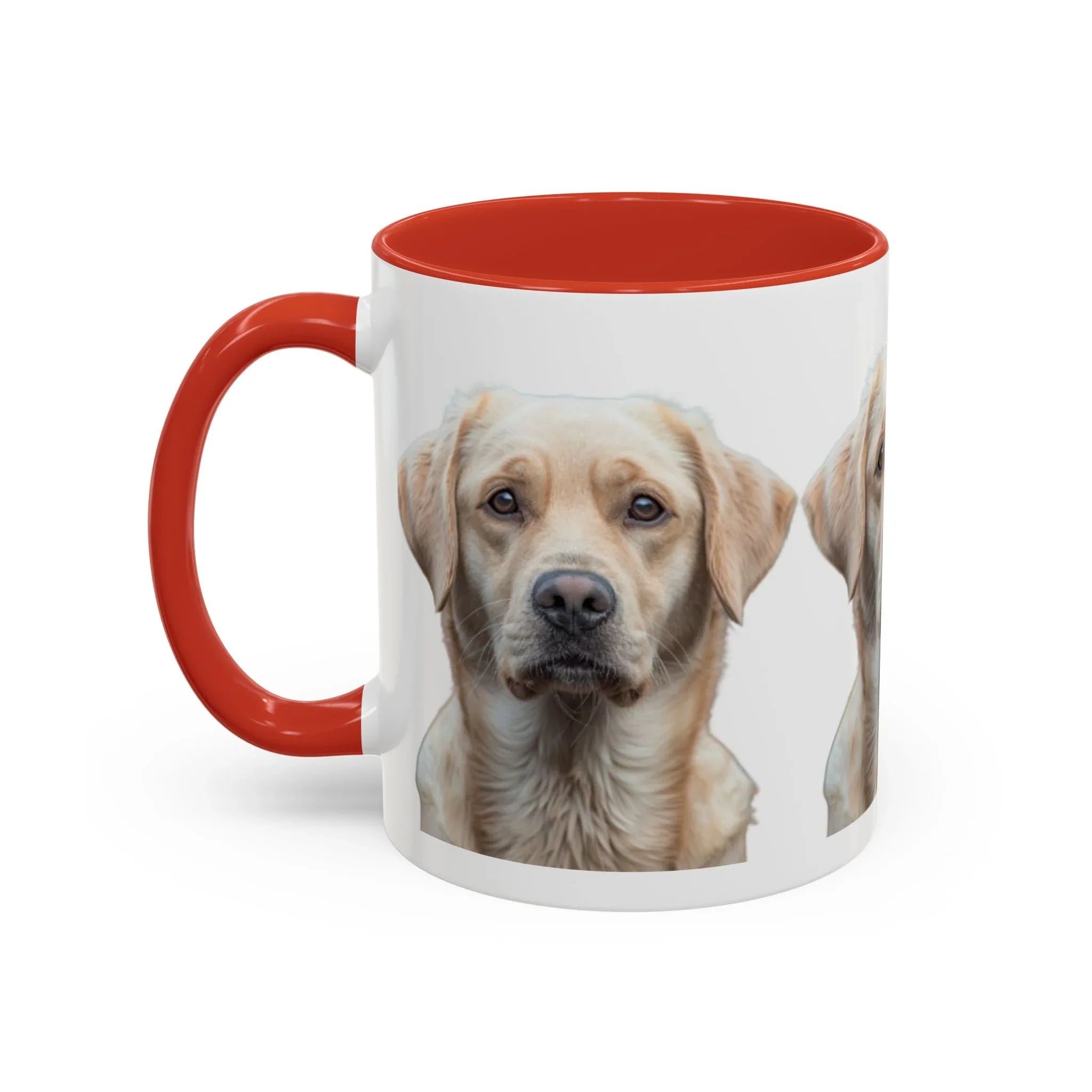 Soulful Labrador Portrait Accent Coffee Mug, Cute Dog Face Ceramic Mug - 250 USA Celebration