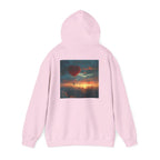 Romantic Sunset Hoodie with Hot Air Balloon, Unisex Sweatshirt for Valentines Day, Valentine's Day T-Shirts, Personalized Valentine's Gifts - 250 USA Celebration