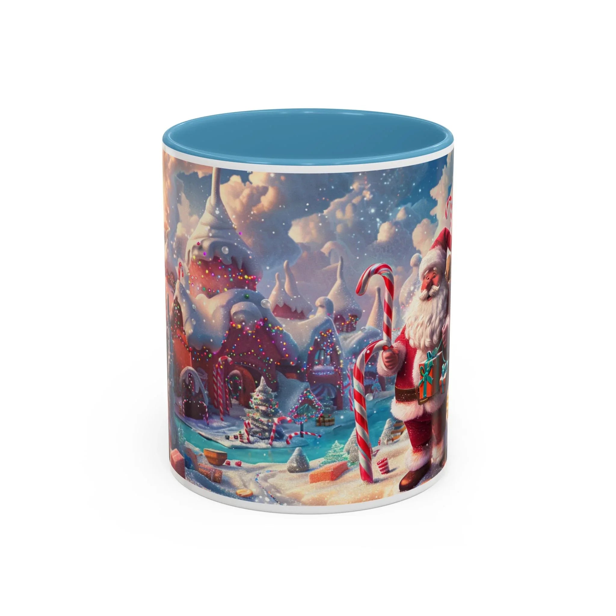 Festive Santa Accent Coffee Mug, Christmas Gift, Holiday Decor, Winter Wonderland, Hot Cocoa Mug, Seasonal Drinkware - 250 USA Celebration