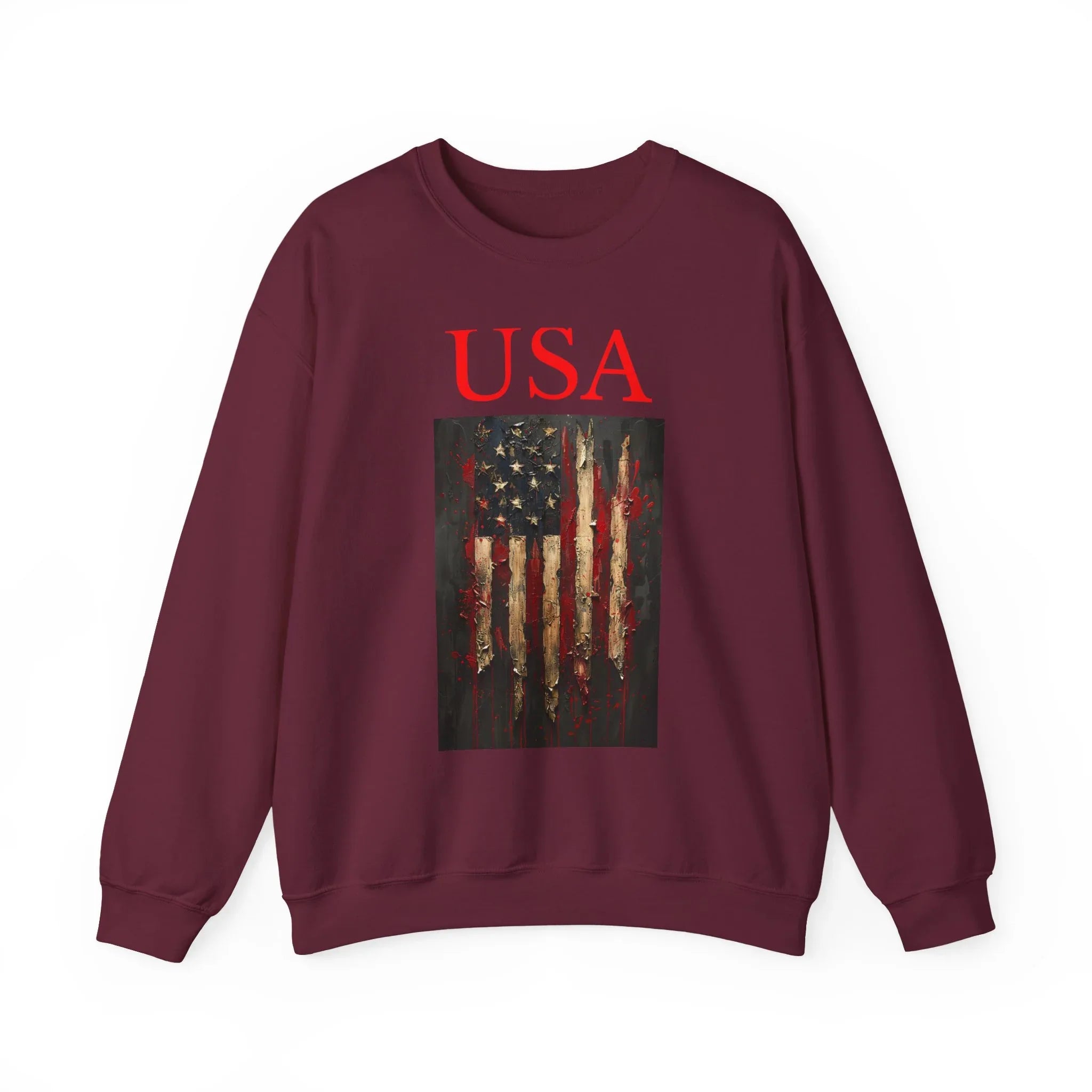 Patriotic Eagle Sweatshirt, USA Flag Crewneck, Unisex Casual Wear, Independence Day Outfit, All-American Style, Gifts for Veterans - 250 USA Celebration