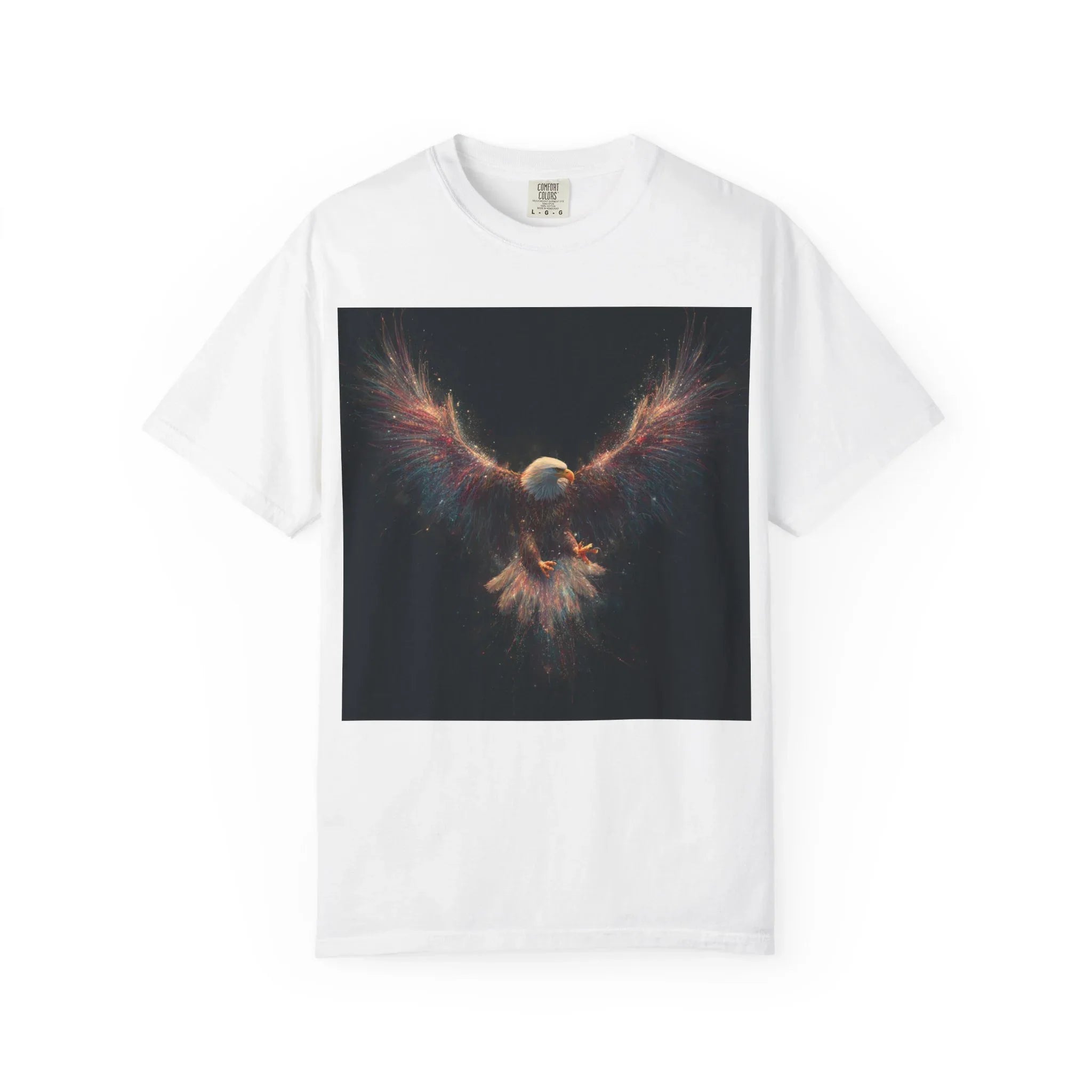 Galactic Phoenix Rising T-Shirt | Cosmic Bird Illustration - 250 USA Celebration