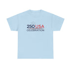 America 250 Tee Shirt | Official 250th Anniversary Edition - 250 USA Celebration Chest Logo Tee | Fourth of July Americana T-Shirt