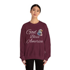 God Bless America eagle graphic Sweatshirt | patriotic USA flag-inspired design - 250 USA Celebration