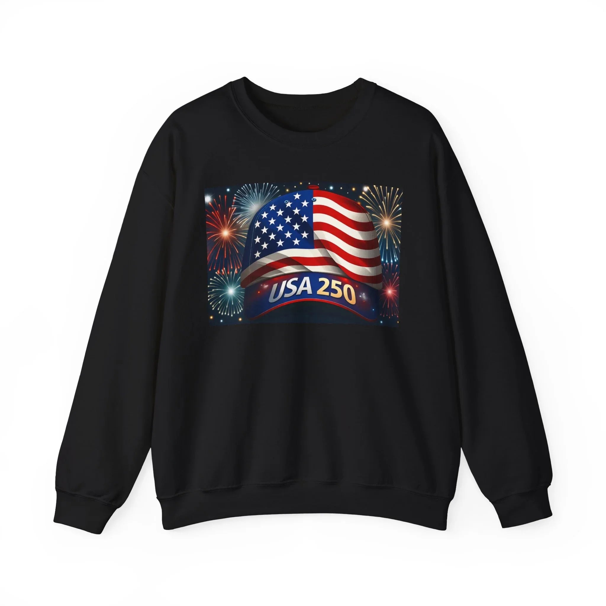 USA 250 American Flag Sweatshirt | 250th United States Celebration - 250 USA Celebration