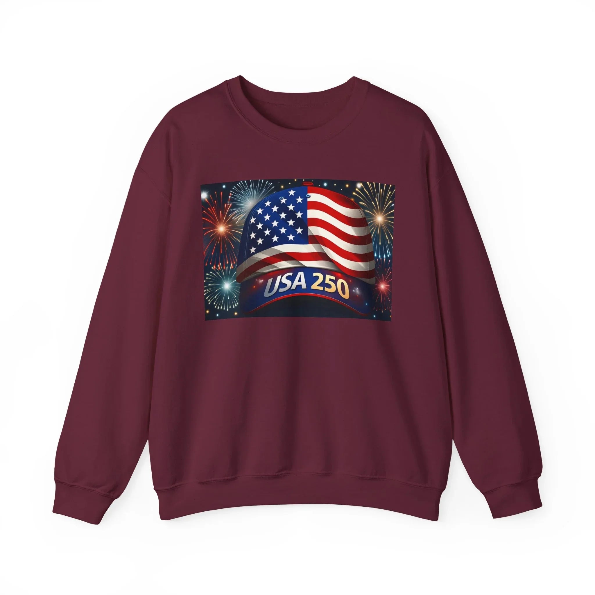 USA 250 American Flag Sweatshirt | 250th United States Celebration - 250 USA Celebration