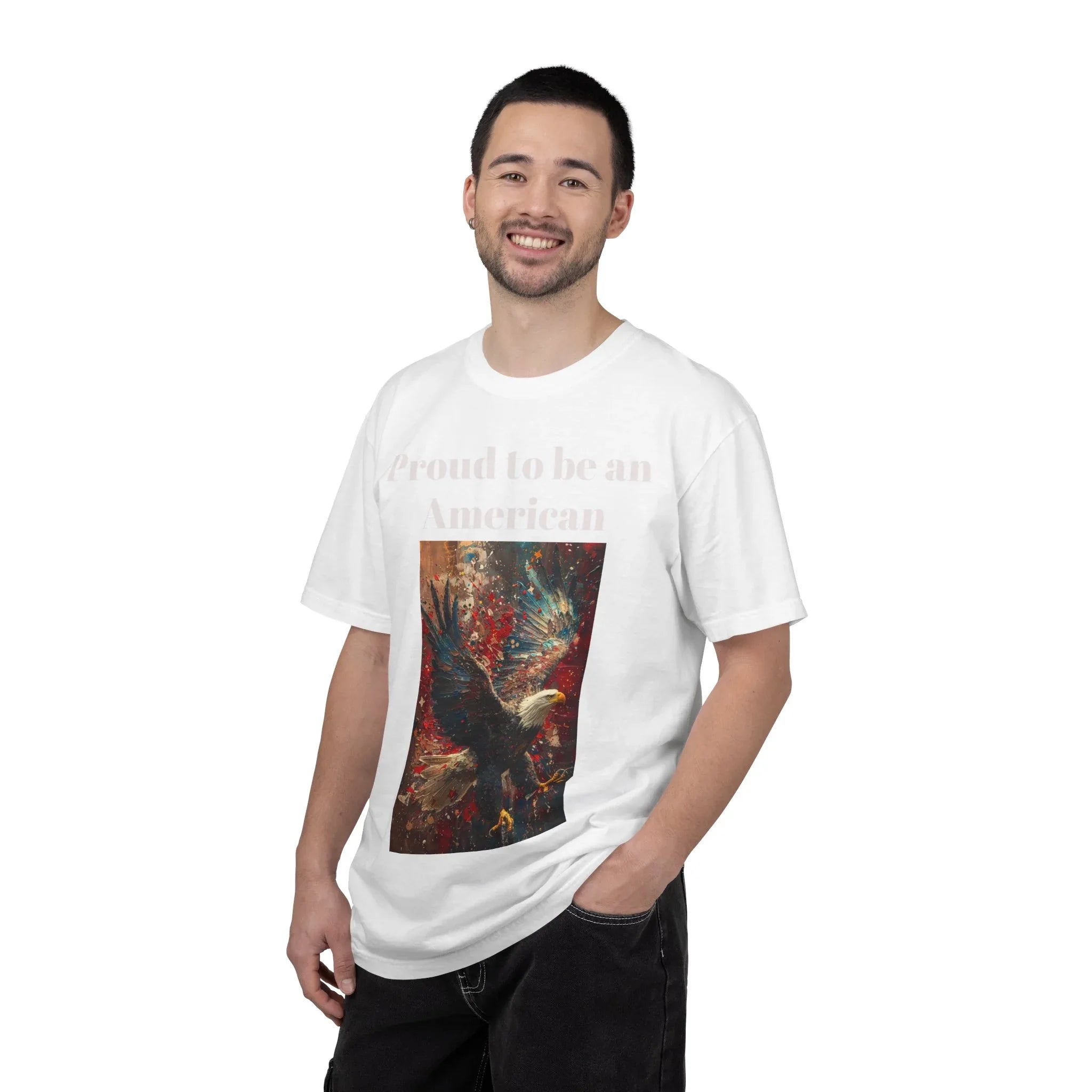 Patriotic Eagle T-Shirt, Proud to be an American Tee, Unisex Graphic T-Shirt, Independence Day Gift, Casual Wear, Eagle Design Shirt - 250 USA Celebration