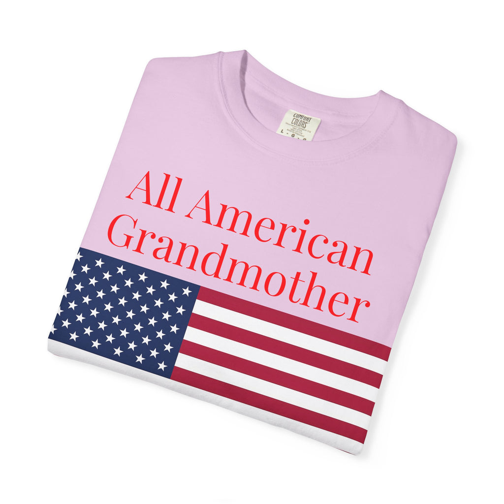 All American Grandmother T-Shirt — Patriotic Flag Tee for Moms & Grandmas