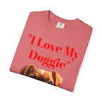 Cute French Bulldog Puppy Holding Red Heart T-shirt | Dog Lover Cartoon - 250 USA Celebration