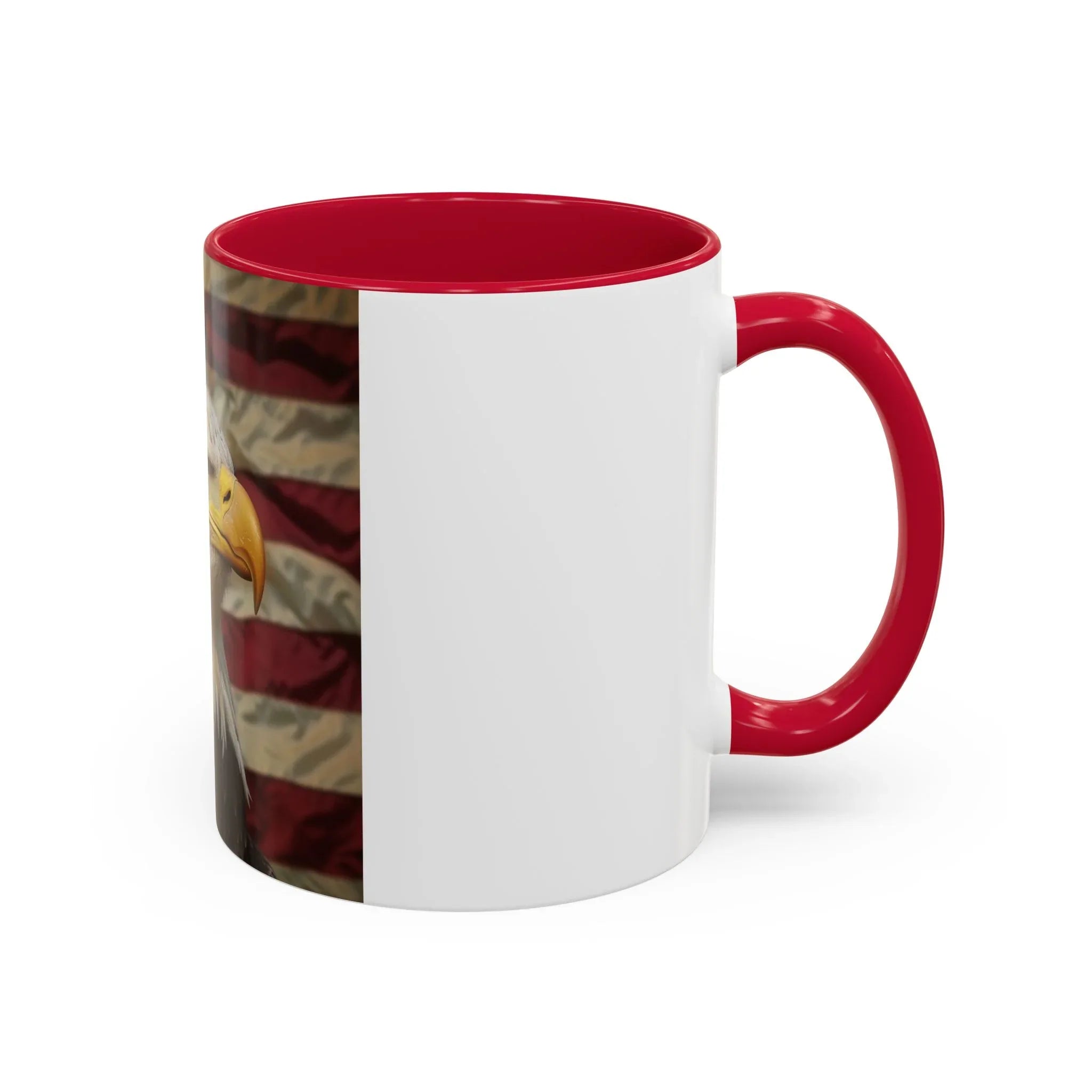 Colorful Mugs (11oz, 15oz) American eagle with American flag, fireworks all around the eagle, patriotic themed - 250 USA Celebration