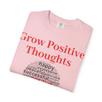 Grow Positive Thoughts T-shirt | Positive Word Cloud Mental Health Tee - 250 USA Celebration
