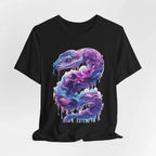 Psychedelic Rainbow Ouroboros Tee | Galaxy Fractal Mushroom Snake - 250 USA Celebration