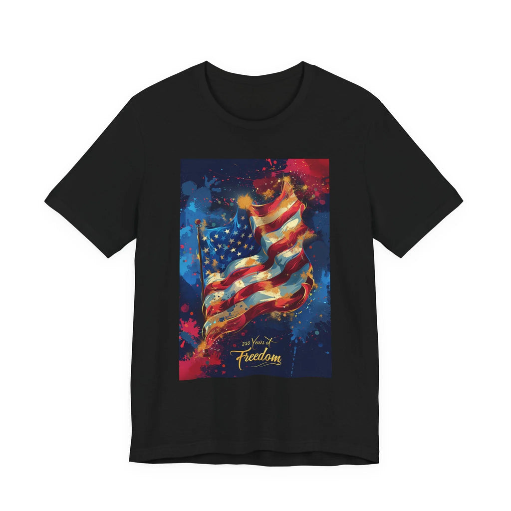 Patriotic Freedom Tee, Unisex Jersey Short Sleeve Tee, American Flag Shirt, Fourth of July Apparel, Independence Day Outfit, Gift for [...] - 250 USA Celebration