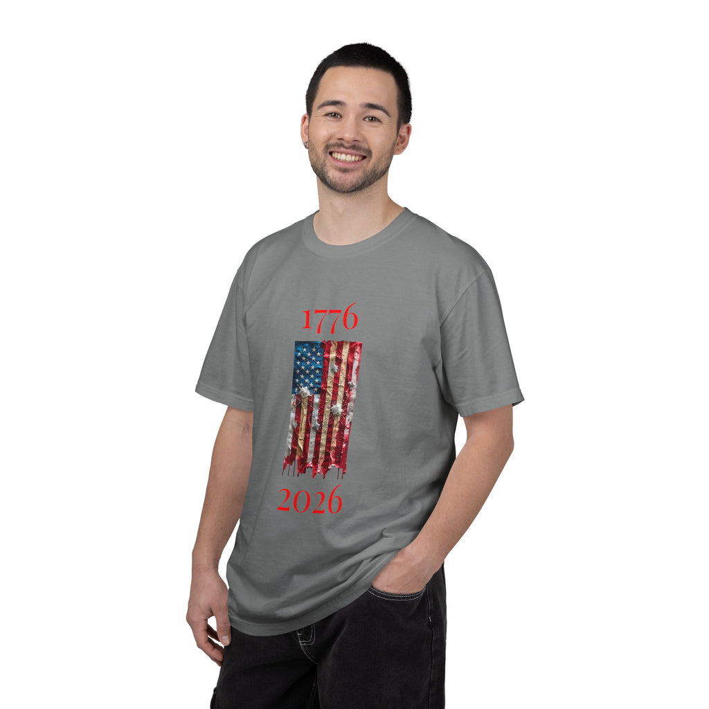 1776–2026 Vintage Flag T-Shirt — Patriotic Independence Day Tee