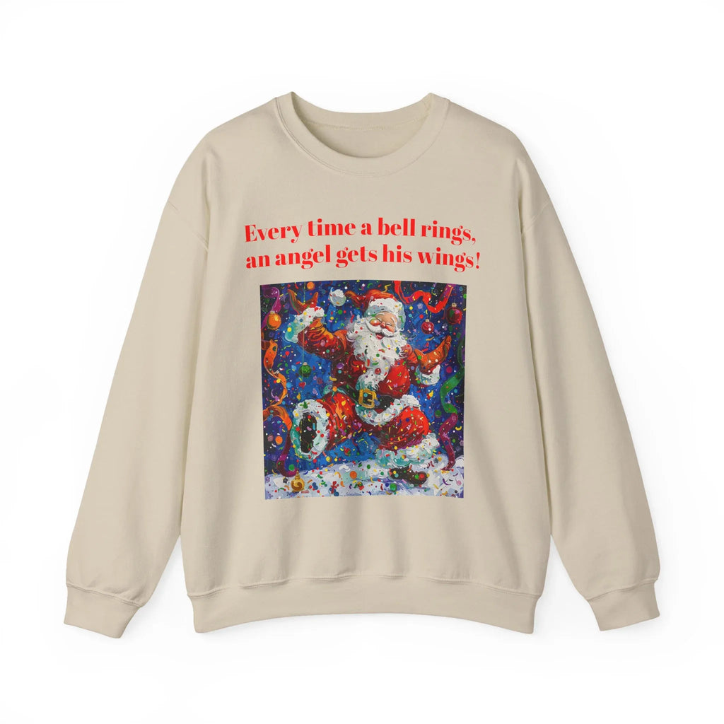 Festive Angel Sweatshirt, Cozy Holiday Crewneck, Christmas Apparel, Unique Gift, Winter Fashion - 250 USA Celebration