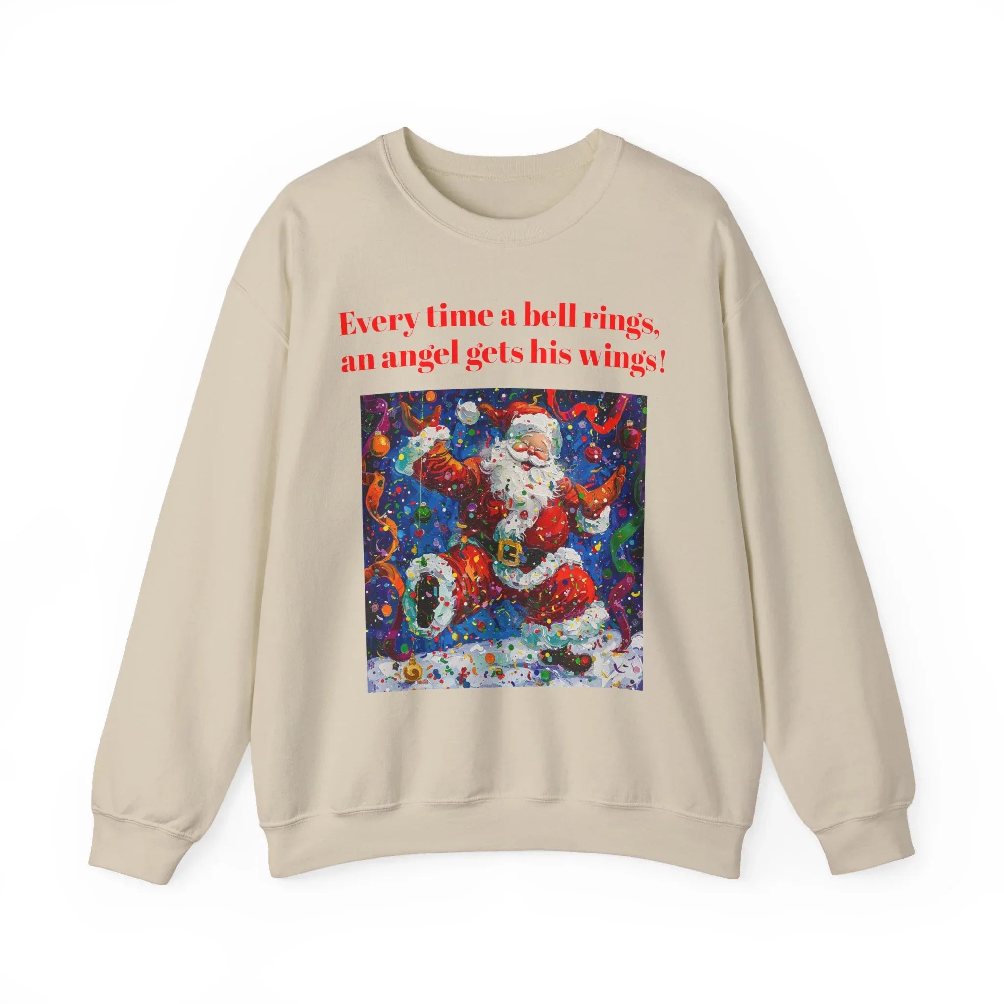 Festive Angel Sweatshirt, Cozy Holiday Crewneck, Christmas Apparel, Unique Gift, Winter Fashion - 250 USA Celebration