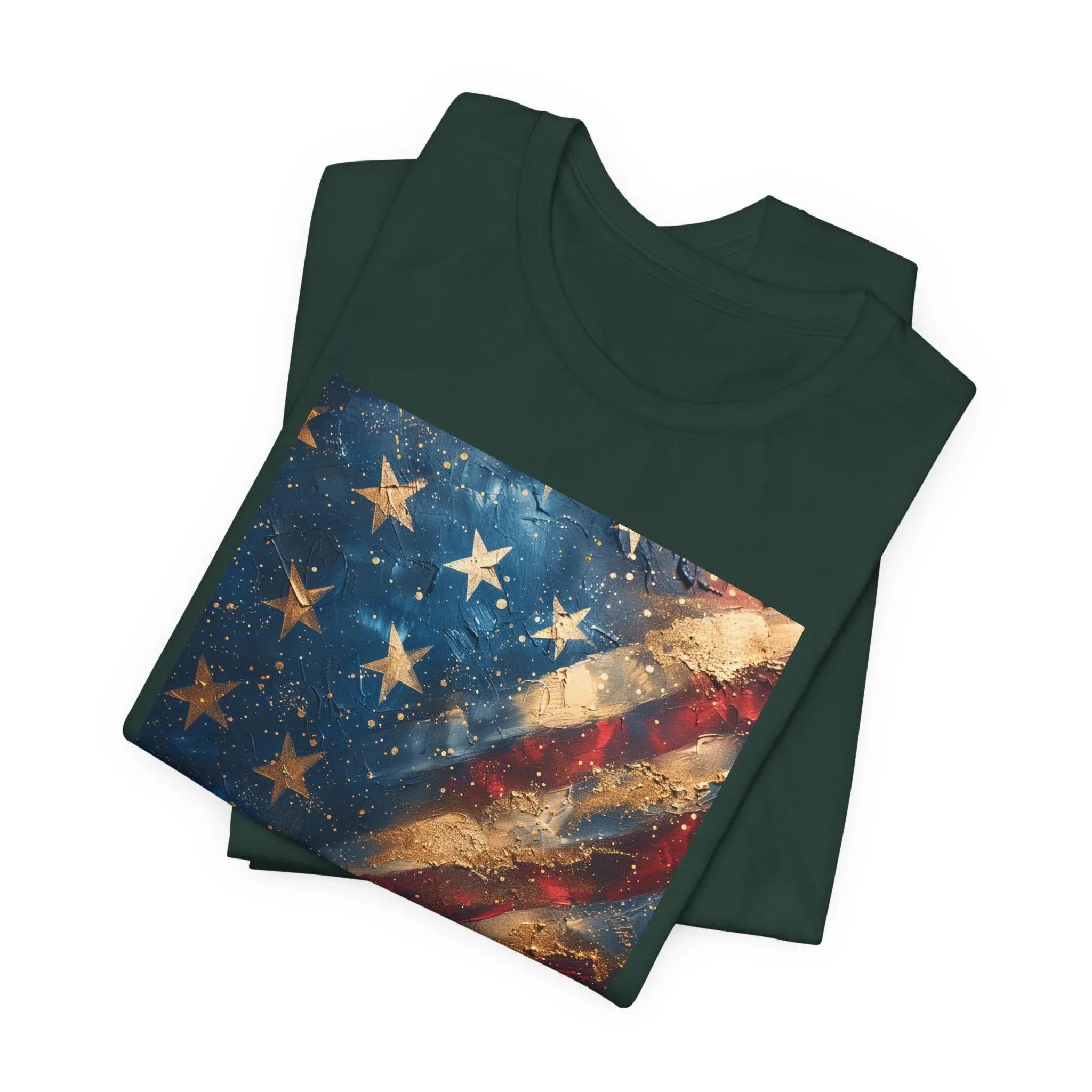 Patriotic Short Sleeve Tee, Unisex Casual Wear, Fourth of July Shirt, Independence Day Gift, Amercan Flag T-Shirt - 250 USA Celebration