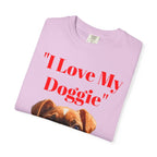 Cute French Bulldog Puppy Holding Red Heart T-shirt | Dog Lover Cartoon - 250 USA Celebration