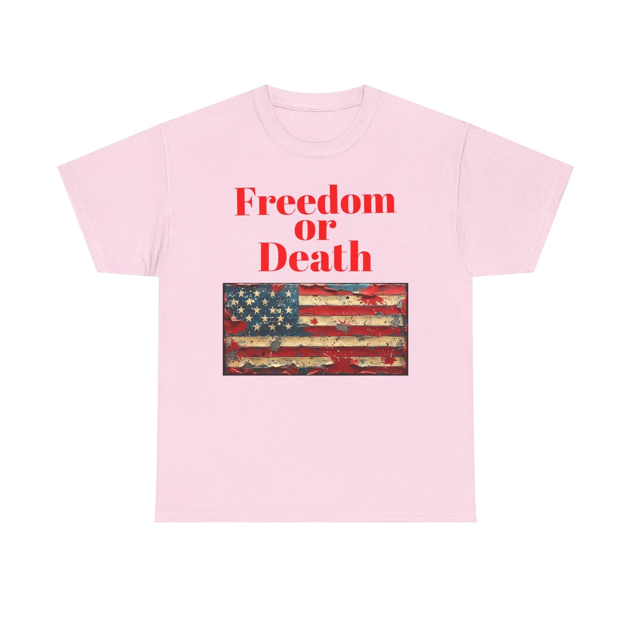 Freedom or Death American Flag T-Shirt | America First Vintage Flag Tee, Patriotic T-Shirt, America First, 250 America - 250 USA Celebration