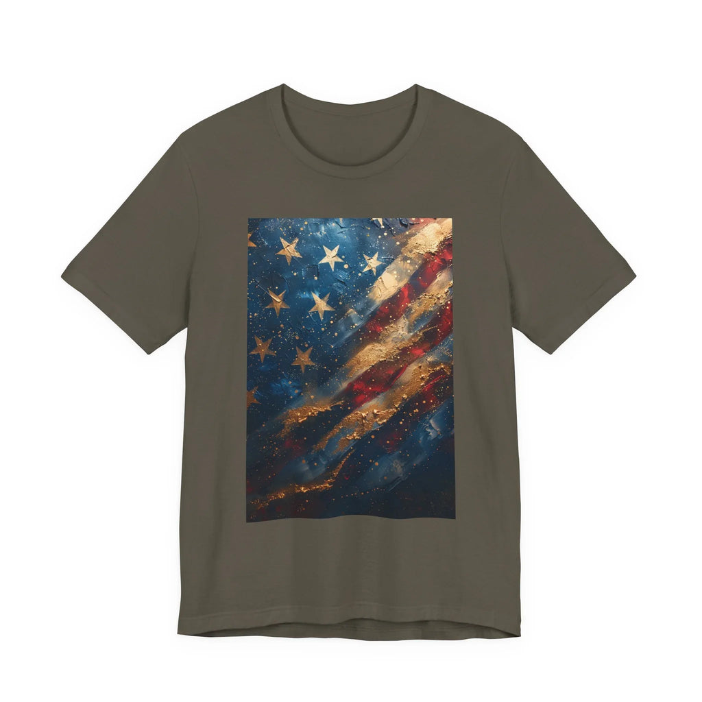 Patriotic Short Sleeve Tee, Unisex Casual Wear, Fourth of July Shirt, Independence Day Gift, Amercan Flag T-Shirt - 250 USA Celebration