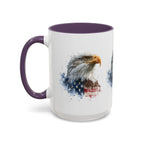 American Flag Bald Eagle Mug | Accent Coffee Mug - 250 USA Celebration