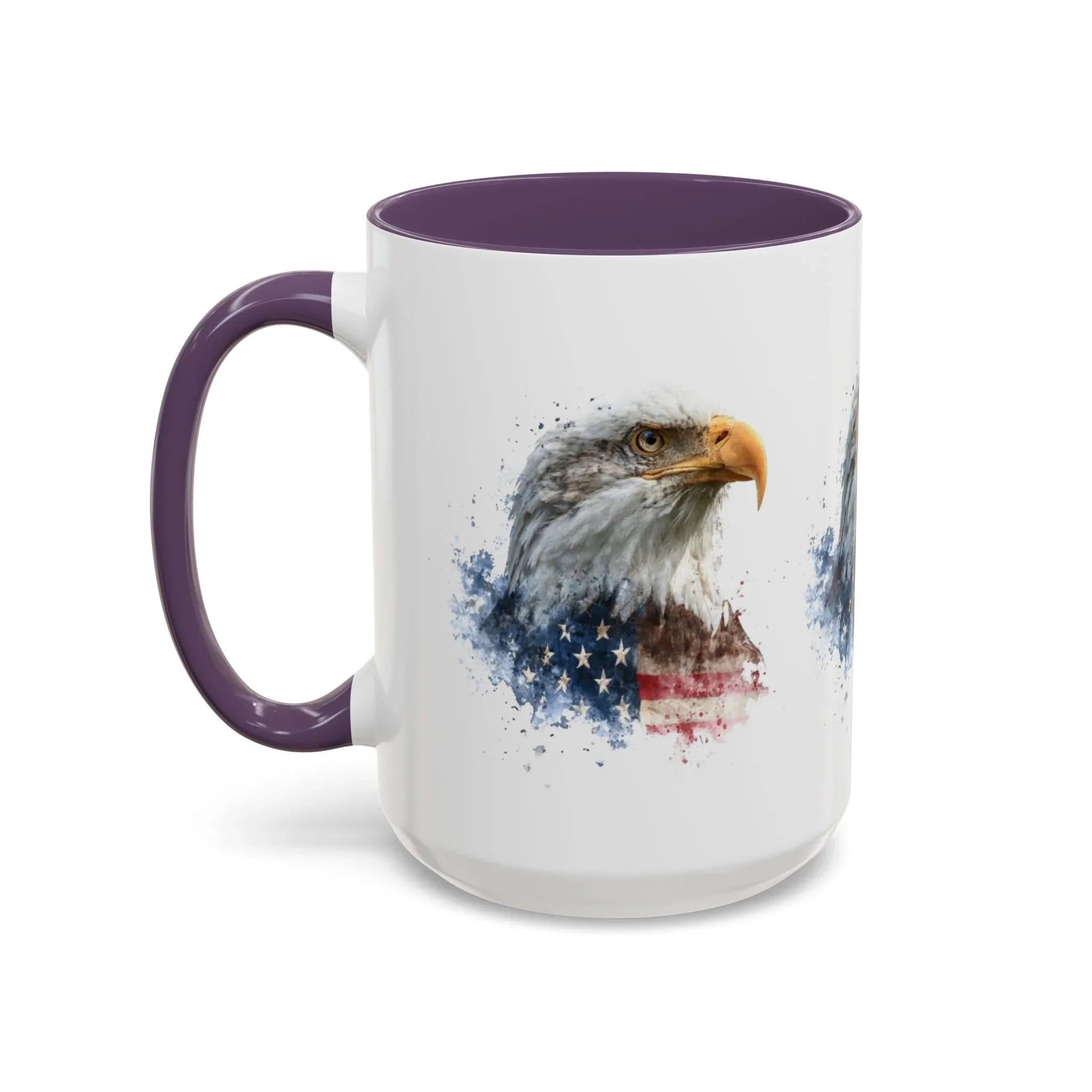 American Flag Bald Eagle Mug | Accent Coffee Mug - 250 USA Celebration