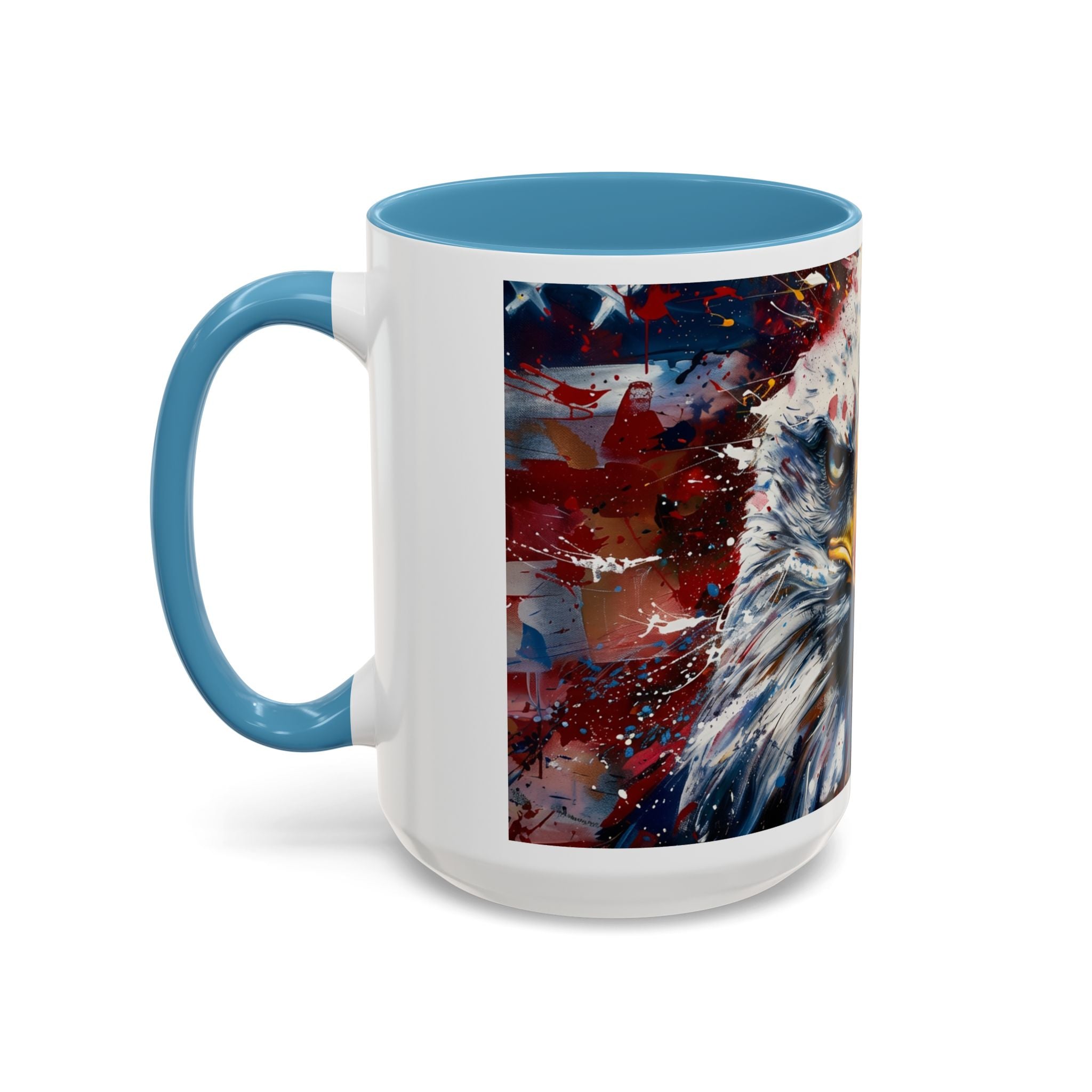 Patriotic Eagle Coffee Mug - Bold American Bald Eagle Art (11/15oz)